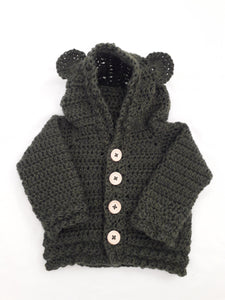 Bear Hoody - Wool - Fawn