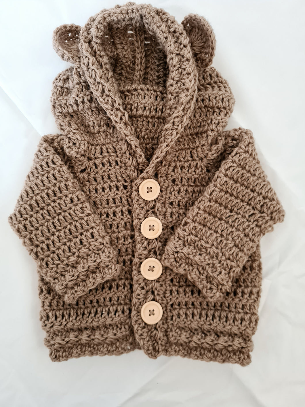 Bear Hoody - Wool - Fawn