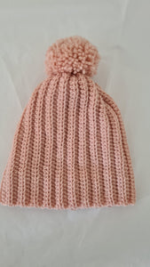 Pom Pom Beanie - Apricot