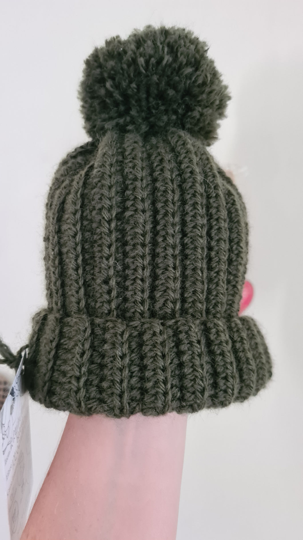 Pom Pom Beanie - Olive