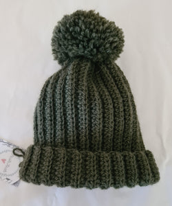 Pom Pom Beanie - Olive